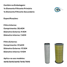 Carregar imagem no visualizador da galeria, Kit Filtro de Ar interno e externo - E4NN9601BA e E4NN9R500BA