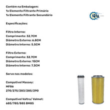Carregar imagem no visualizador da galeria, Kit Filtro de Ar interno e externo - 2710805 e 2710804