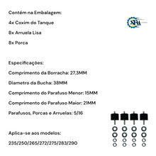 Carregar imagem no visualizador da galeria, Kit Coxins Amortecedores do tanque - 3148108