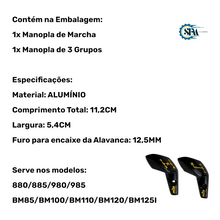 Carregar imagem no visualizador da galeria, Kit Manoplas de 4 Marchas e 3 Grupos - 80414710 e 80414810