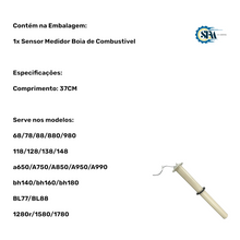 Carregar imagem no visualizador da galeria, Boia de Combustível Tubular 37CM - 230291