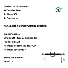 Carregar imagem no visualizador da galeria, MP1084 / MP1013A / QUEBRA DEDO - KIT BRAÇO TERCEIRO PONTO MASSEY