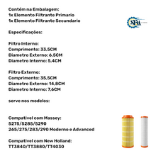 Carregar imagem no visualizador da galeria, Kit Filtro de Ar interno e externo - 055120 e 055119