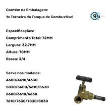 Carregar imagem no visualizador da galeria, D8NN9N024AA - TORNEIRA DO TANQUE