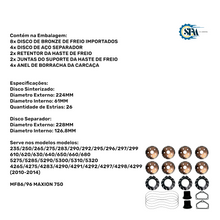 Carregar imagem no visualizador da galeria, Kit Reparo do Freio banhado a óleo - 1860964