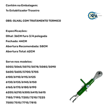 Carregar imagem no visualizador da galeria, Estabilizador Traseiro Trator John Deere 5055/5065/5075/5078/5085/5090/5600/5605/5700/5705 6100/6110/6115/6125/6130/6135
