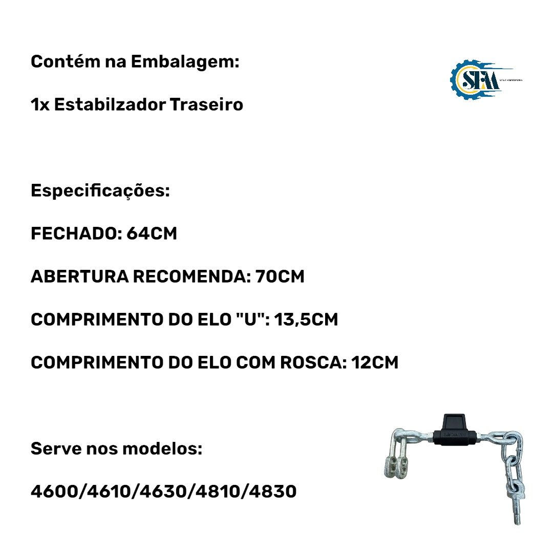Estabilizador traseiro com elo curto - D3NNA946T
