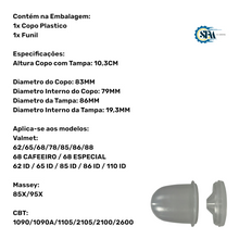 Carregar imagem no visualizador da galeria, 242840 / 242830 COPO DO PURIFICADOR COM TAMPA
