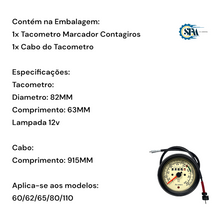 Carregar imagem no visualizador da galeria, Marcador Tacometro e Contagiros com cabo de 915mm - 189383 e 154060

