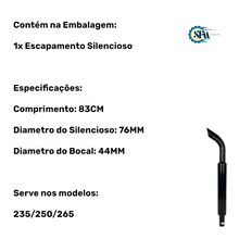 Carregar imagem no visualizador da galeria, Escapamento Silencioso com bocal de 44mm - 1484494
