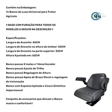 Carregar imagem no visualizador da galeria, Banco Universal de luxo com espuma plus e apoio de braço - 2800980
