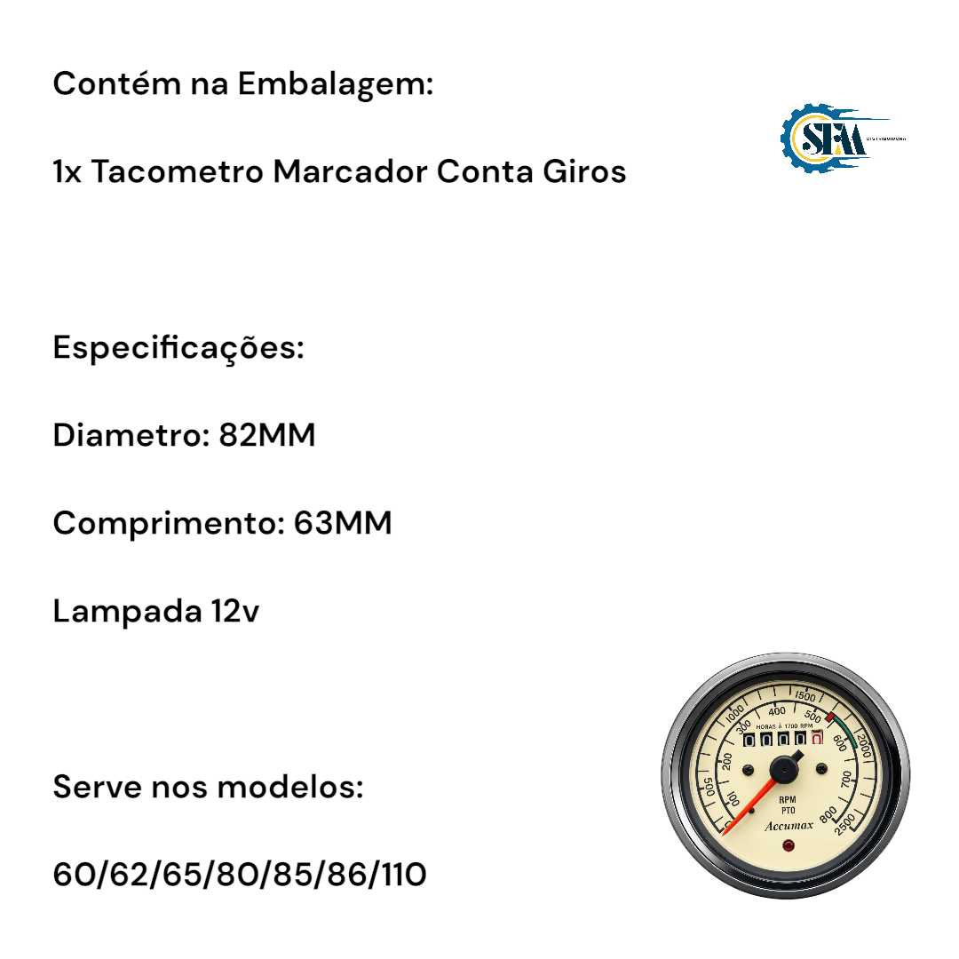 Marcador Tacometro e Contagiros - 189383