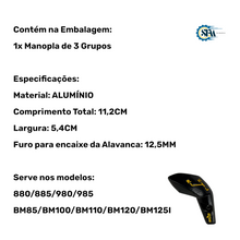 Carregar imagem no visualizador da galeria, Manopla de 3 Grupos - 80414810

