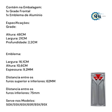 Carregar imagem no visualizador da galeria, Kit Grade Dianteira com emblema - 828171 e 3147552
