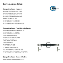 Carregar imagem no visualizador da galeria, Terceiro Ponto Universal Fechado 74cm Aberto 93cm  com Pinos e Quebra dedo - 227110
