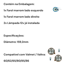 Carregar imagem no visualizador da galeria, Kit Faroís dianteiros com lâmpadas - 190300
