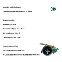 Carregar imagem no visualizador da galeria, 035367/01395 - MARCADOR TEMPERATURA 52MM 1,65M
