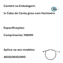 Carregar imagem no visualizador da galeria, Cabo do contagiros 1116mm - D6NN17365A
