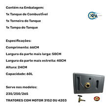 Carregar imagem no visualizador da galeria, Tanque de combustível com torneira e tampa - 2800230 / 490353 e 3149550
