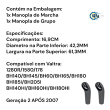 Carregar imagem no visualizador da galeria, Kit Manoplas de 4 Marchas e 4 Grupos - 34187000
