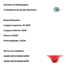 Carregar imagem no visualizador da galeria, Cj emblema da grade dianteira - 6284278
