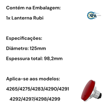 Carregar imagem no visualizador da galeria, Lanterna traseira rubi - 6233240
