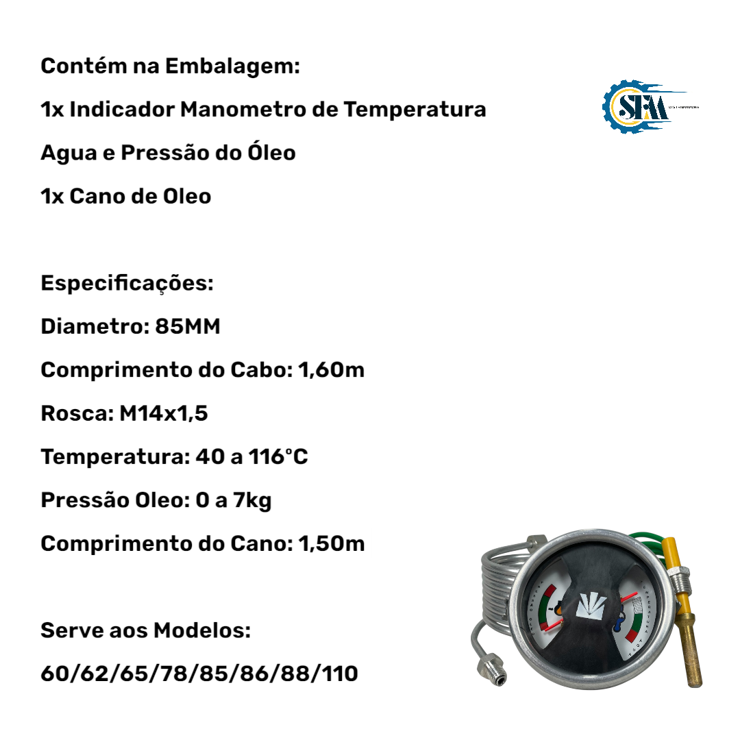 213140 / 213131 - MARCADOR DE AGUA E OLEO COM CANO