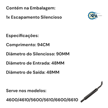 Carregar imagem no visualizador da galeria, Escapamento Silencioso com Bocal 48mm - D8NN5230FA
