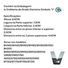 Carregar imagem no visualizador da galeria, Emblema V da Grade Dianteira - 84855600
