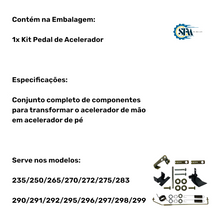 Carregar imagem no visualizador da galeria, Kit converter acelerador de mão em acelerador de pé - 23308426
